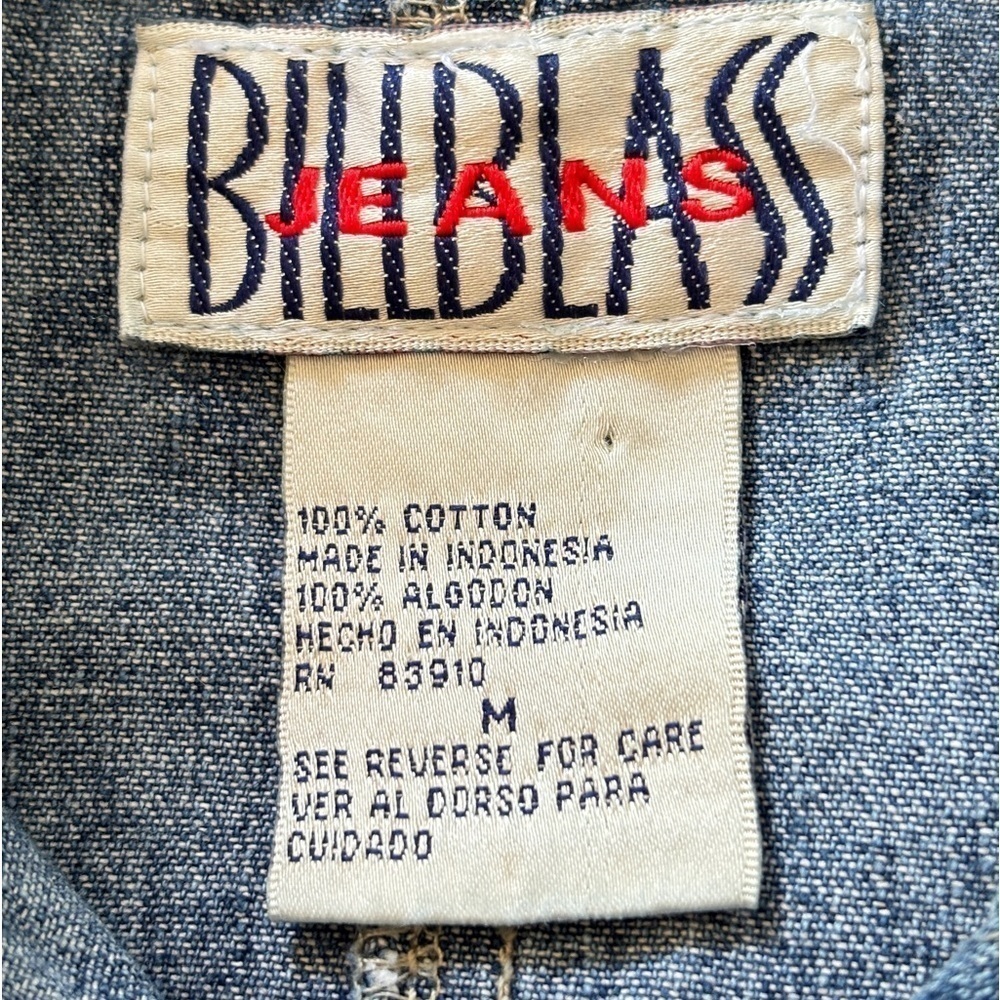 VTG Bill Blass Womens Denim Dress Medium Jumper Sleeveless Maxi Cottagecore 90s - Picture 8 of 16